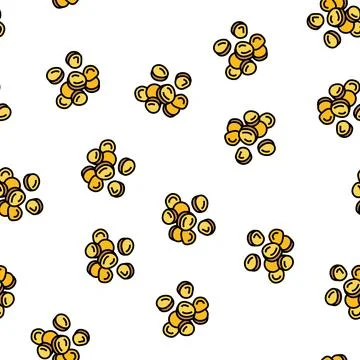 Slice sweet potato vector seamless pattern Stock Illustration