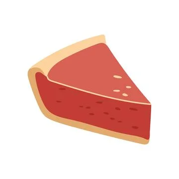 Slice of sweet red berry or plum pie Stock Illustration