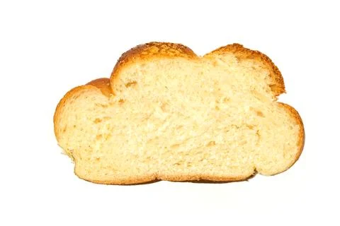Slice of sweet  yeast bread Stock Photos