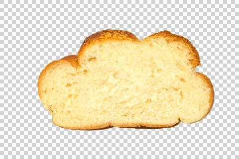Slice of sweet  yeast bread Stock Photos