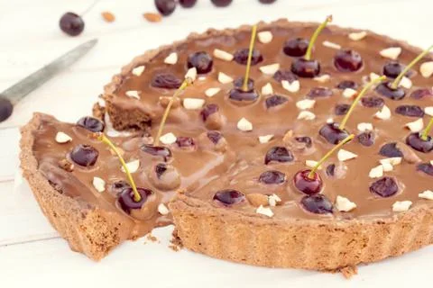 Slice of tart Stock Photos