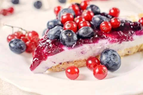 Slice of tart Stock Photos