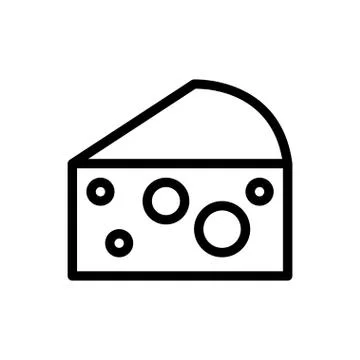 Slice thin line icon Stock Illustration