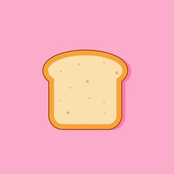 Slice of toast , slice bread for breakfast Illustrazione stock