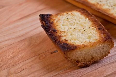 Slice of toasted bread Stock Photos