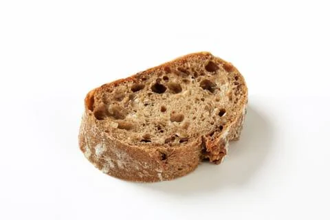 Slice of toasted whole grain bread Stock Photos