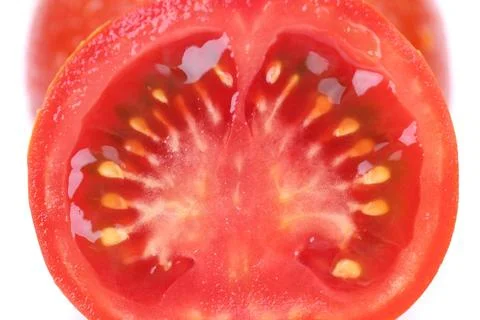  slice of tomato isolated on a white background slice of tomato isolated o... Stock Photos