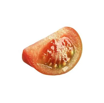 Slice of tomato isolated on white background Stock Photos