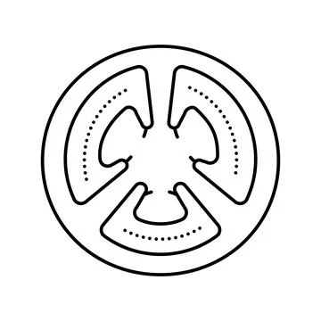 Slice tomato line icon vector illustration 스톡 일러스트