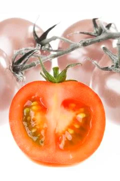 The slice of tomato Stock Photos