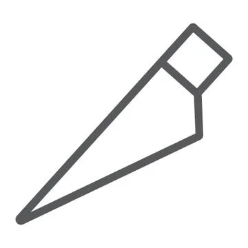 Slice tool line icon, tools and design, cut sign Stock Illustration