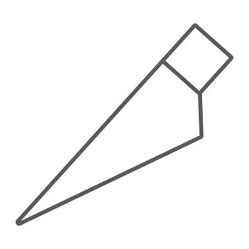 Slice tool thin line icon, tools and design, cut Stock Illustration