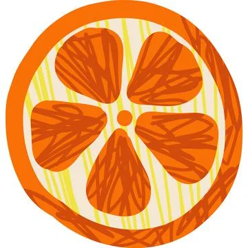 Slice vector icon isolated mandarin citrus fruit Stock-Illustration