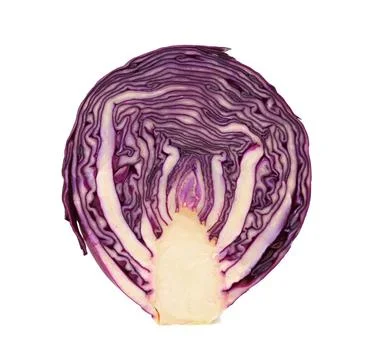  Slice of violet cultivated cabbage. Slice of violet cultivated cabbage. W... Stock Photos