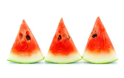 Slice of water-melon on a white background Stock Photos