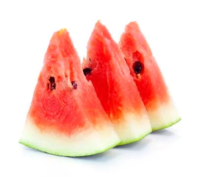 Slice of water-melon on a white background Stock Photos