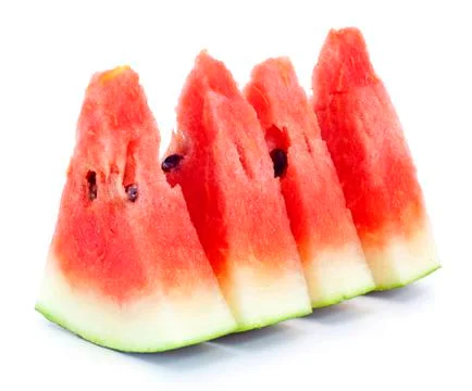 Slice of water-melon on a white background Stock Photos