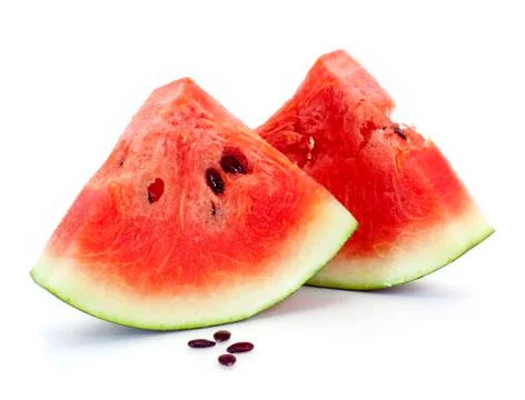 Slice of water-melon on a white background Stock Photos