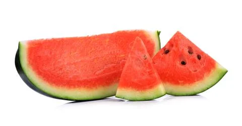 Slice of water melon on a white background Stock Photos