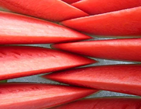 Slice watermalon on ice Stock Photos