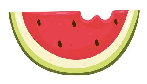 A slice of watermelon color vector illustration Stock Illustration