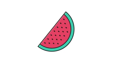 A slice of watermelon featuring small black seeds scattered across its pink.. Stock Footage 335137256