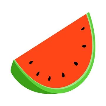 Slice of watermelon icon, isometric 3d style Stock Illustration