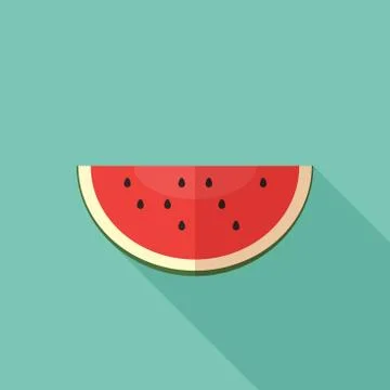 Slice of watermelon Stock Illustration