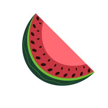 Slice of watermelon Stock Illustration