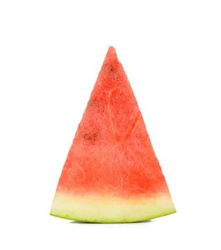 Slice watermelon isolated on the white background Stock Photos