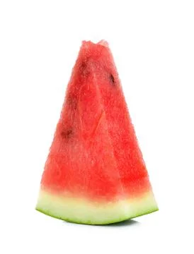 Slice watermelon isolated on the white background Stock Photos