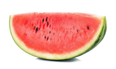 Slice watermelon isolated on the white background Stock Photos