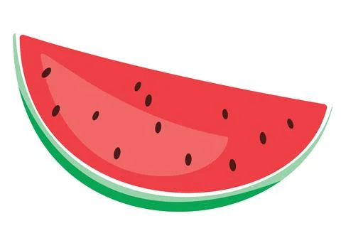 Slice of watermelon isolated on white Stock-Illustration