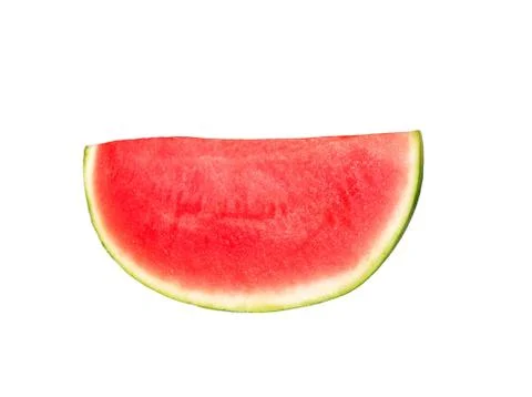 Slice of watermelon, isolated on white Stock Photos