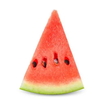 Slice watermelon isolated on white Stock Photos