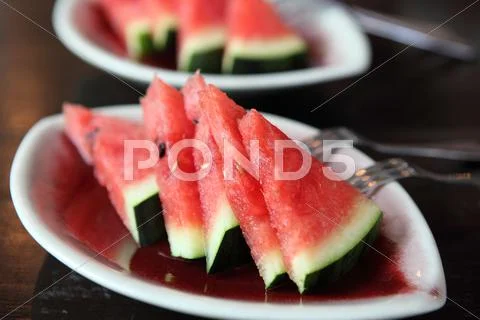 Slice watermelon Stock Photos