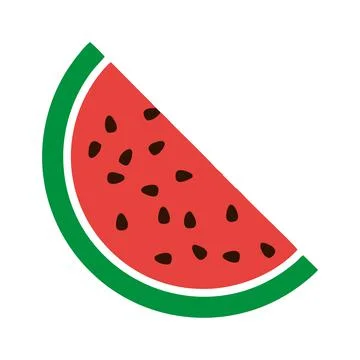 A slice of watermelon. Refreshing watermelon slices. Stock Illustration