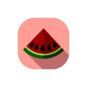 Slice of watermelon vector Stock Illustration