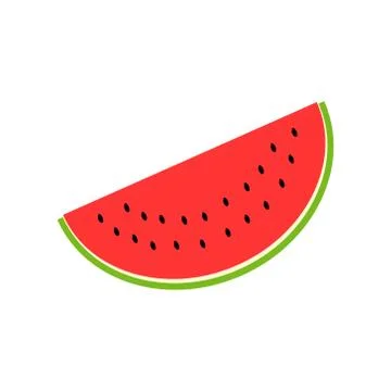 Slice of watermelon. Vector illustration. Stock Illustration