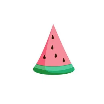 Slice of watermelon vector illustration. Stock Illustration