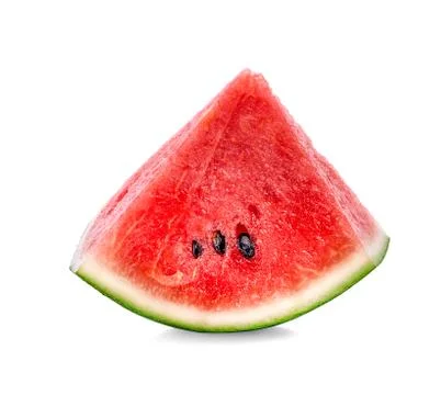 Slice of watermelon on white background Stock Photos