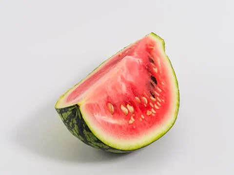 Slice of watermelon on white background. Foto stock