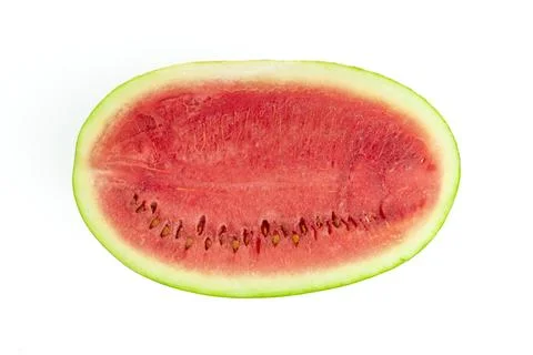 Slice watermelon on white background Stock Photos