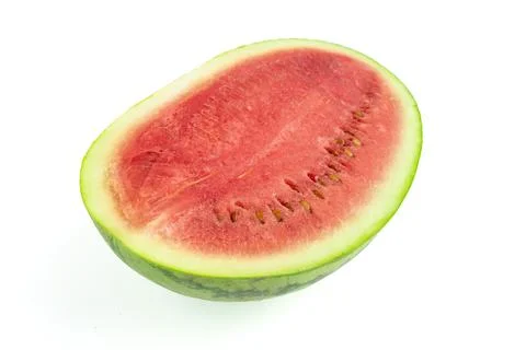 Slice watermelon on white background Stock Photos