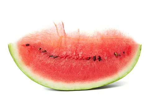 Slice of watermelon on white Stock Photos