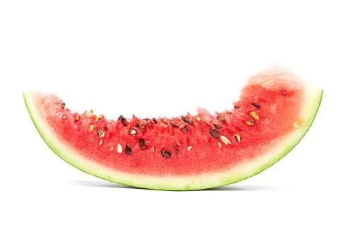 Slice of watermelon on white Stock Photos