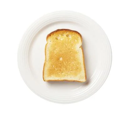 Slice of white bread isolated on white Stock Photos