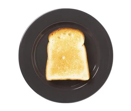 Slice of white bread isolated on white Stock Photos