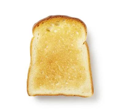 Slice of white bread isolated on white Stock Photos