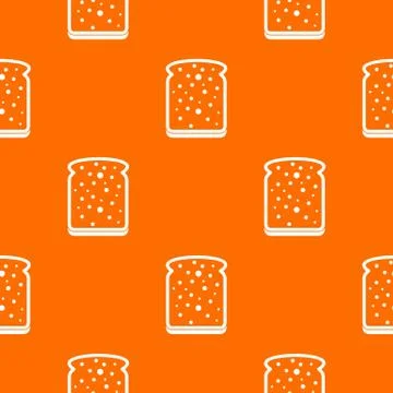 Slice of white bread pattern seamless Stock Illustration